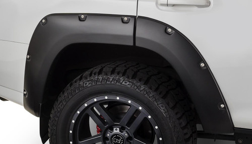 BUSHWACKER 30046-02 BLACK POCKET/RIVET STYLE SMOOTH FINISH REAR FENDER FLARES FOR 2014-2022 TOYOTA 4RUNNER (EXCLUDES LIMITED)