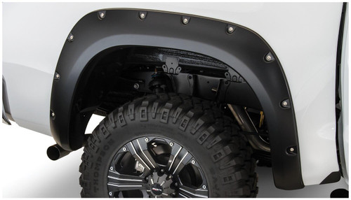 BUSHWACKER 30024-02 BLACK POCKET/RIVET STYLE SMOOTH FINISH REAR FENDER FLARES FOR 2007-2013 TOYOTA TUNDRA