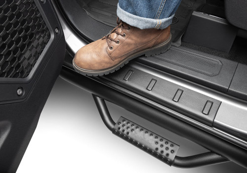 BUSHWACKER 14130 TRAIL ARMOR ROCKER PANEL BLACK FOR 20-26 SILVERADO/SIERRA 2500 HD/3500 HD INCL. SIDE PANELS/SILL PLATE COVER