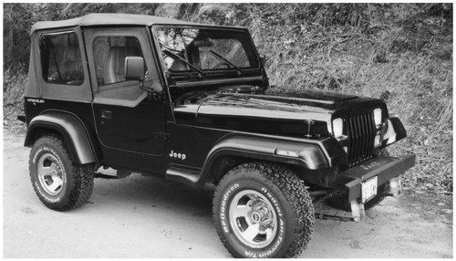 BUSHWACKER 10903-11 BLACK EXTENDAFENDER STYLE SMOOTH FINISH 4-PIECE FENDER FLARE SET FOR 1987-1995 JEEP WRANGLER (EXCLUDES RENEGADE)