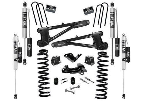 SUPERLIFT K975FX 4 INCH LIFT KIT 2005-2007 FORD F-250/350 4WD DIESEL ENGINE WITH REPLACEMENT RADIUS ARMS WITH FOX 2.0 RESERVOIR SHOCKS