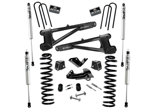 SUPERLIFT K975F 4 INCH LIFT KIT 2005-2007 FORD F-250/350 4WD DIESEL ENGINE WITH REPLACEMENT RADIUS ARMS WITH FOX 2.0 SERIES SHOCKS