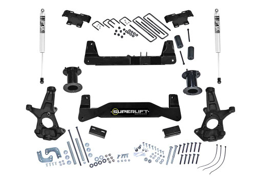 SUPERLIFT K181F 6.5 INCH LIFT KIT 2014-2018 CHEVY SILVERADO/GMC SIERRA 1500 2WD WITH ALUMINUM OR STAMPED STEEL CONTROL ARMS WITH FOX SHOCKS