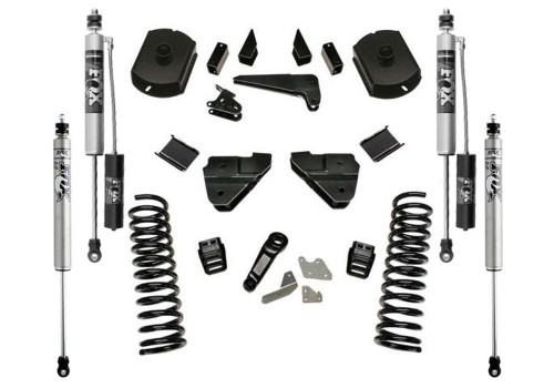 SUPERLIFT K124FX 4 INCH LIFT KIT 2014-2018 DODGE RAM 2500 4WD DIESEL ENGINE WITHOUT REPLACEMENT RADIUS ARMS WITH FOX 2.0 RESERVOIR SHOCKS WITH RADIUS ARM DROP BRACKETS