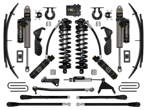 ICON K63206L 2023-2025 FORD F-250/F-350 SUPER DUTY 4WD 2.5-3 INCH LIFT STAGE 6 COILOVER CONVERSION SYSTEM WITH 4-LINK AND EXPANSION PACKS