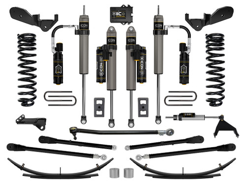 ICON K65918L 2023-2025 FORD F-250/F-350 SUPER DUTY 4WD DIESEL 2.5 INCH LIFT STAGE 6 SUSPENSION SYSTEM W/ 4-LINK AND EXPANSION PACKS