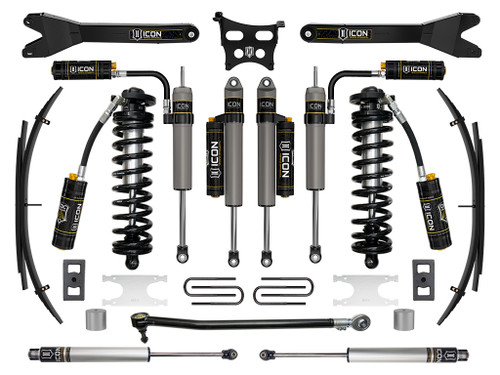 ICON K63205RL 2023-2025 FORD F-250/F-350 SUPER DUTY 4WD 2.5-3 INCH LIFT STAGE 5 COILOVER CONVERSION SYSTEM WITH RADIUS ARMS AND EXPANSION PACKS