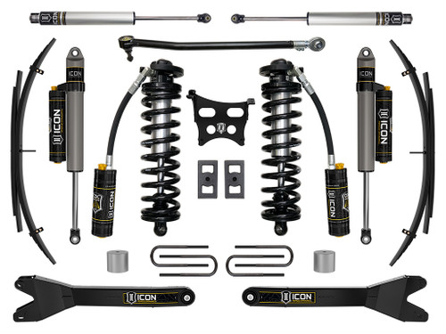 ICON K63204RL 2023-2025 FORD F-250/F-350 SUPER DUTY 4WD 2.5-3 INCH LIFT STAGE 4 COILOVER CONVERSION SYSTEM WITH RADIUS ARMS AND EXPANSION PACKS