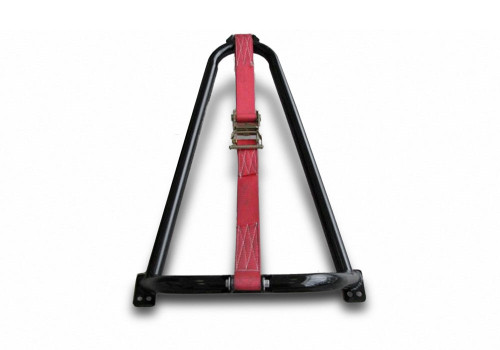 N-FAB BM1TCRD GLOSS BLACK BED MOUNTED TIRE CARRIER WITH RED STRAP