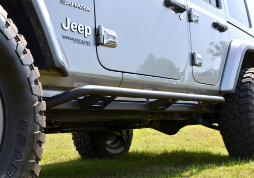 N-FAB TSJ074-TX TRAILSLIDER STEP SYSTEM CAB LENGTH (2 STEPS PER SIDE) 2007-2018 JEEP WRANGLER JK 4-DOOR TEXTURED BLACK