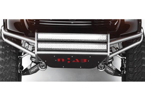 N-FAB T052LRSP RSP PRERUNNER REPLACEMENT FRONT BUMPER DIRECT FIT (2-30 INCH RIGID E-SERIES) WITH SKID PLATE LED LIGHT MOUNT 2005-2015 TOYOTA TACOMA GLOSS BLACK