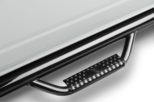 N-FAB N0570CC NERF STEP BAR CAB LENGTH (2 STEPS PER SIDE) 2005-2021 NISSAN FRONTIER/2009-2012 SUZUKI EQUATOR/2005-2021 NISSAN NAVARA CREW CAB 4.5FT. BED GLOSS BLACK