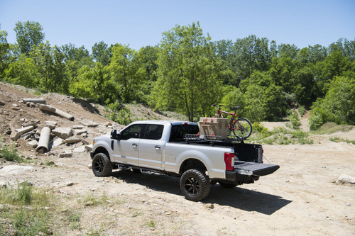 N-FAB HPF9984CC-TX PODIUM STEP LG CAB LENGTH (2 STEPS PER SIDE) 3 INCH MAIN TUBE DIAMETER 1999-2016 FORD F-250/350/450/550 CREW CAB TEXTURED BLACK