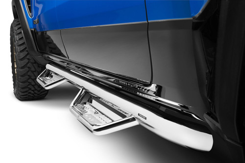 N-FAB HPD1980CC-SS PODIUM STEP SS CAB LENGTH (2 STEPS PER SIDE) 3 INCH MAIN TUBE DIAMETER 2019-2025 (NEW BODY STYLE) RAM 1500 CREW CAB POLISHED STAINLESS