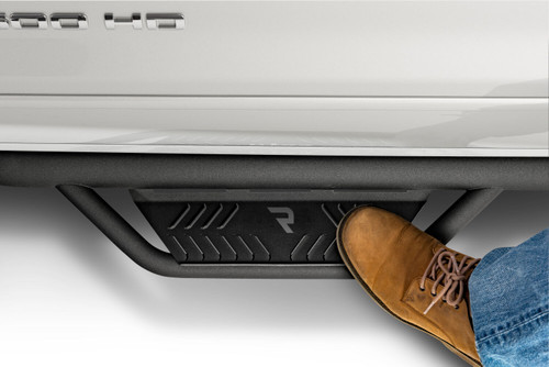 N-FAB HPC0773QC-TX PODIUM STEP LG CAB LENGTH (2 STEPS PER SIDE) 3 INCH MAIN TUBE DIAMETER 2007-2013 CHEVY SILVERADO/GMC SIERRA 1500/2007-2010 2500 HD/3500 HD/2011-2014 2500HD/3500HD GAS EXTENDED CAB TEXTURED BLACK