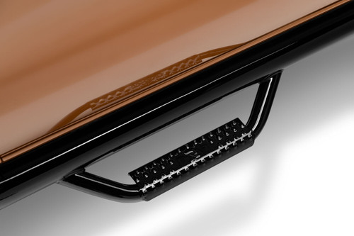 N-FAB F99115CC-6 NERF STEP BAR WHEEL-TO-WHEEL WITH BED ACCESS (3 STEPS PER SIDE) 3 INCH MAIN TUBE DIAMETER 1999-2016 FORD F-250/F-350/F-450/F-550 8 FOOT BED CREW CAB GLOSS BLACK