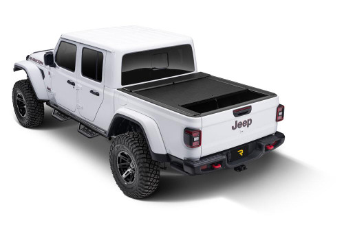 ROLL N LOCK LG495M M-SERIES LOCKING RETRACTABLE TRUCK BED COVER FOR 2020-2025 JEEP GLADIATOR WITH TRAIL RAIL SYSTEM, 5 FT. BED