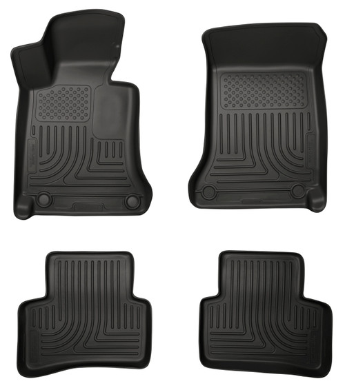 HUSKY LINERS 99811 WEATHERBEATER FRONT & 2ND SEAT FLOOR LINERS FOR 2008-2014 C300/C250/C350