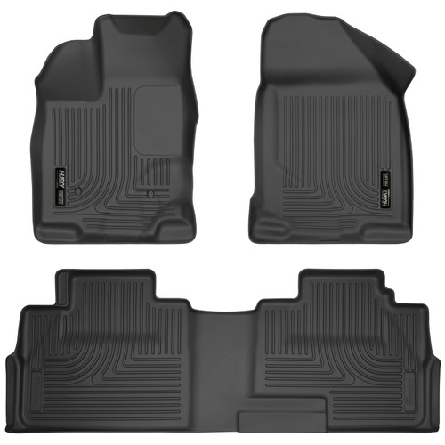 HUSKY LINERS 99761 WEATHERBEATER FRONT & 2ND SEAT FLOOR LINERS FOR 2007-2015 EDGE/MKX BLACK