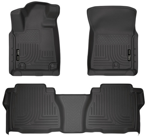 HUSKY LINERS 99581 WEATHERBEATER FRONT & 2ND SEAT FLOOR LINERS (FOOTWELL COVERAGE) FOR 2014-2021 TUNDRA CREW CAB