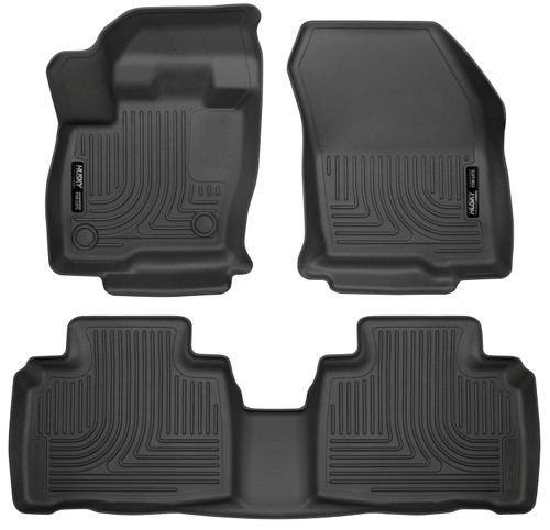 HUSKY LINERS 98781 WEATHERBEATER FRONT & 2ND SEAT FLOOR LINERS FOR 2015-2024 EDGE BLACK