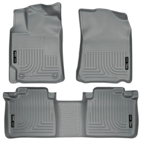 HUSKY LINERS 98512 WEATHERBEATER FRONT & 2ND SEAT FLOOR LINERS FOR 2007-2011 CAMRY GREY