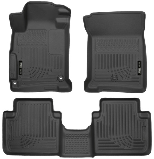 HUSKY LINERS 98481 WEATHERBEATER FRONT & 2ND SEAT FLOOR LINERS FOR 2013-2017 ACCORD BLACK