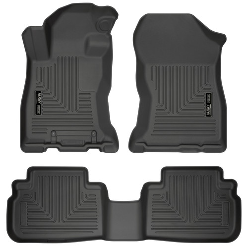 HUSKY LINERS 95891 WEATHERBEATER FRONT & 2ND SEAT FLOOR LINERS FOR 2019-2024 FORESTER