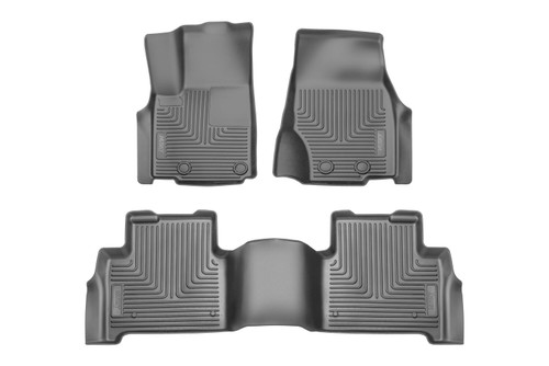 HUSKY LINERS 95411 WEATHERBEATER FRONT & 2ND SEAT FLOOR LINERS FOR 2022-2025 JEEP GRAND CHEROKEE