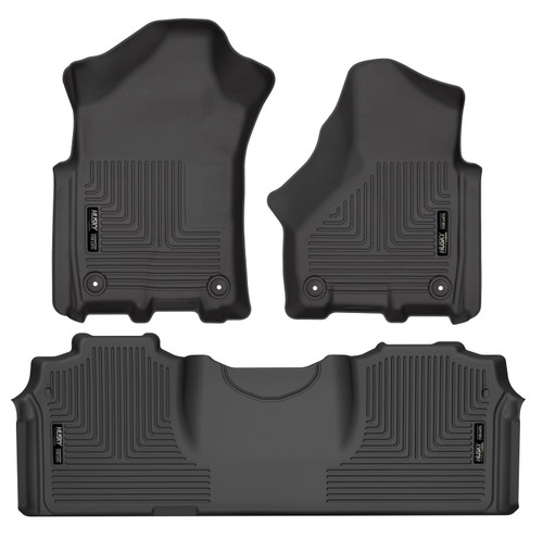 HUSKY LINERS 94131 WEATHERBEATER FRONT & 2ND SEAT FLOOR LINERS FOR 2019-2024 RAM 2500/3500 EXTENDED CAB