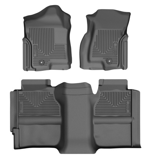 HUSKY LINERS 93901 WEATHERBEATER FRONT & 2ND SEAT FLOOR LINERS FOR 1999-2007 SILVERADO/SIERRA 1500/2500 HD/3500