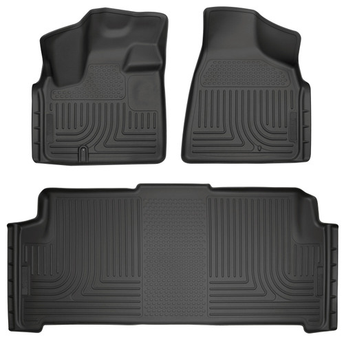 HUSKY LINERS 93691 WEATHERBEATER FRONT & 2ND SEAT FLOOR LINERS FOR 2008-2020 TOWN & COUNTRY, GRAND CARAVAN