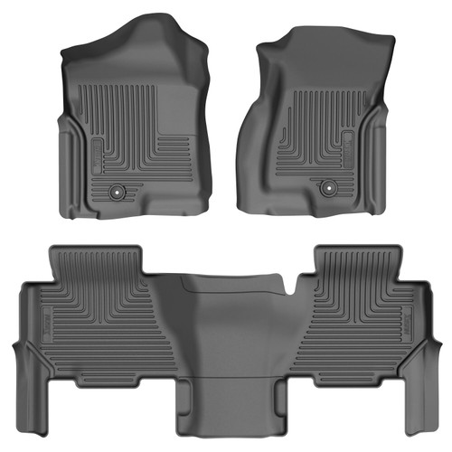 HUSKY LINERS 93581 WEATHERBEATER FRONT & 2ND SEAT FLOOR LINERS FOR 2000-2006 SUBURBAN 1500/2500, YUKON XL 1500/XL 2500, ESCALADE ESV