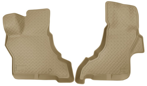 HUSKY LINERS 33253 CLASSIC STYLE FRONT FLOOR LINERS FOR 1997-2023 E-150/E-250/E-350 CLUB WAGON TAN