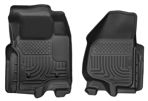 HUSKY LINERS 18731 WEATHERBEATER FRONT FLOOR LINERS FOR 2011-2012 F-250/F-350/F-450 SUPER DUTY