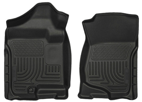 HUSKY LINERS 18201 WEATHERBEATER FRONT FLOOR LINERS FOR 2007-2014 ESCALADE ESV/EXT, AVALANCHE, SILVERADO 1500/2500 HD/3500 HD BLACK
