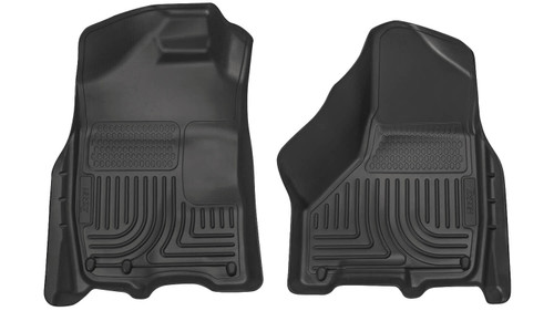 HUSKY LINERS 18001 WEATHERBEATER FRONT FLOOR LINERS FOR 2009-2024 RAM 1500/2500/3500 BLACK