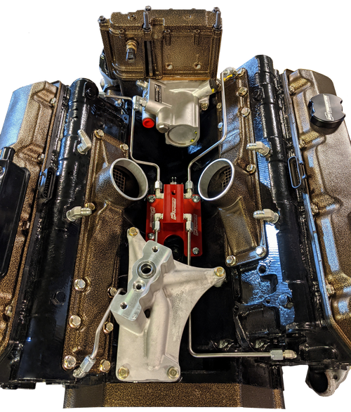 CNC FABRICATION 422017 99.5-03 7.3L 4-LINE FEED VALLEY MOUNT BOWL DELETE KIT BLACK