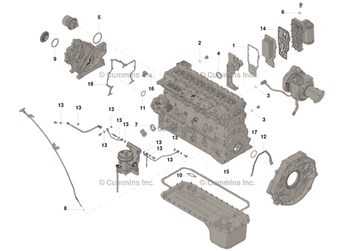 CUMMINS 4955355 OEM LOWER ENGINE GASKET KIT – RAM 6.7L (2007.5–2010)