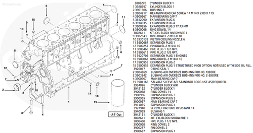 CUMMINS 3904217 OEM MAIN BEARING CAP BOLT (14MM) / HEX HEAD CAP SCREW – 5.9L 12V (1989–1997)