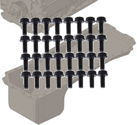 CPP 3920400 OIL PAN BOLTS FOR 89-18 DODGE CUMMINS 5.9L/6.7L 12V/24V
