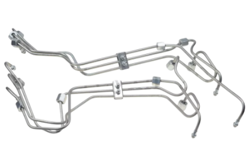 CPP PREMIUM MILD STEEL FUEL LINE SET FOR 94-98 CUMMINS 5.9L 12V