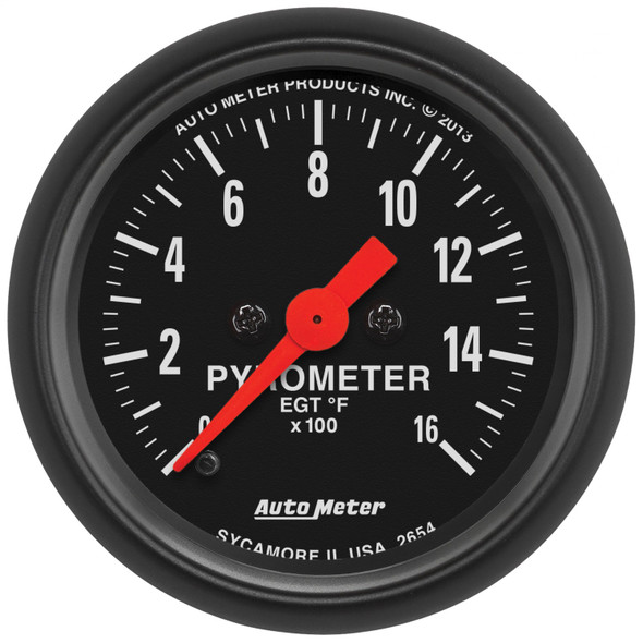 AUTOMETER 2654 2-1/16" PYROMETER, 0-1600 °F, STEPPER MOTOR, Z-SERIES