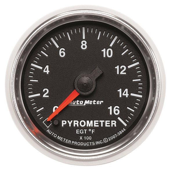 AUTOMETER 3844 2-1/16" PYROMETER, 0-1600 °F, STEPPER MOTOR, GS