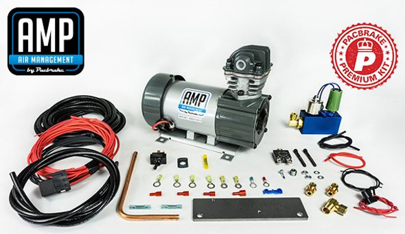 PACBRAKE HP10629 12V HP625 SERIES PREMINUM HEAVY DUTY AIR COMPRESSOR KIT VERTICAL PUMP HEAD HP10625V AIR COMPRESSOR ENTIRE UNLOADER BLOCK ASSEMBLY KIT WITH PRE-BUILT HARNESSES KIT HP10116