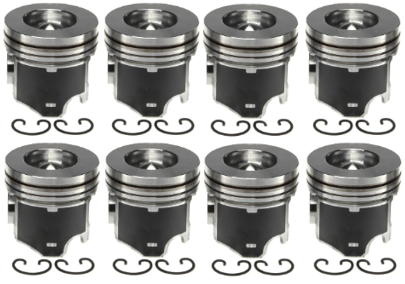 MAHLE 224-3503.010 ENGINE PISTON SET-.010 OVER BORE 2003-2007 FORD POWERSTROKE 6.0L