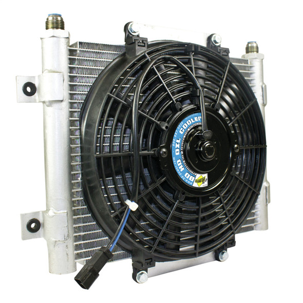 BD DIESEL XTRUDE TRANSMISSION COOLER W/FAN (-10 JIC MALE CONNECTION) - 1300611