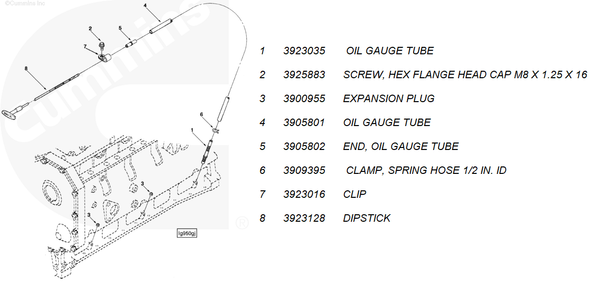 CUMMINS 3925883 HEXAGON FLANGE HEAD CAP SCREW-DIP STICK-PICKUP TUBE 1989-2018 CUMMINS 5.9L/6.7L 12V/24V