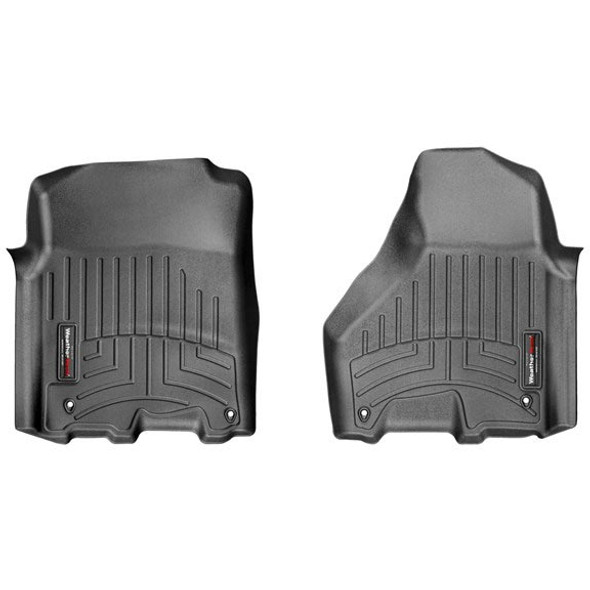 WEATHERTECH 444781 FRONT FLOORLINER, BLACK FOR 2012-2018 RAM (CREW/MEGA CAB - WITH DRIVER & PASSENGER FLOOR HOOKS)