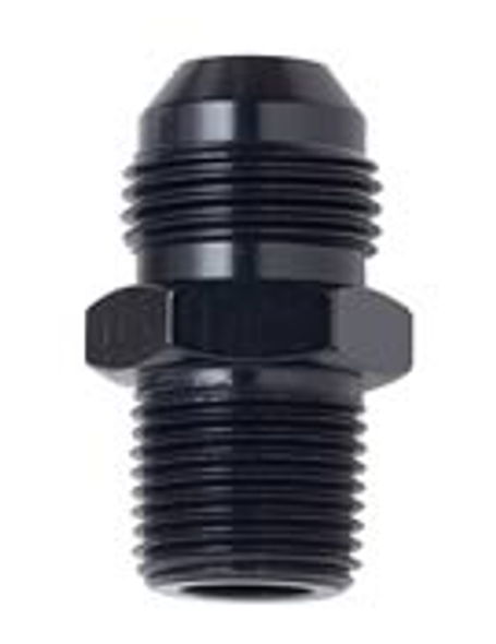 FRAGOLA 481606-BL #6 X 1/4 MPT, STRAIGHT ADAPTER BLACK